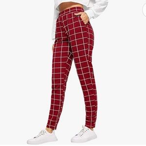 Red & White Dress Pants